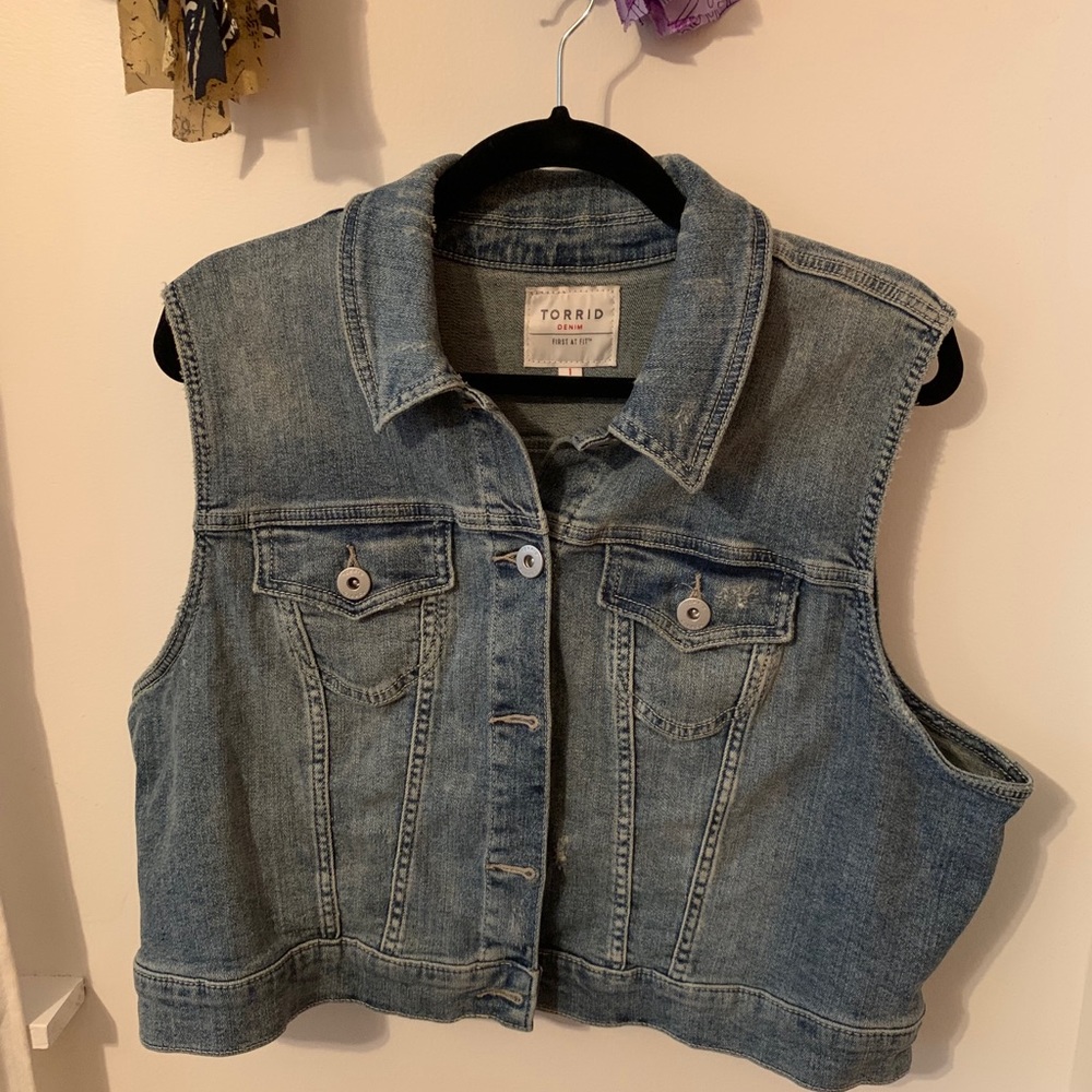 Torrid Denim Sleeveless Vest